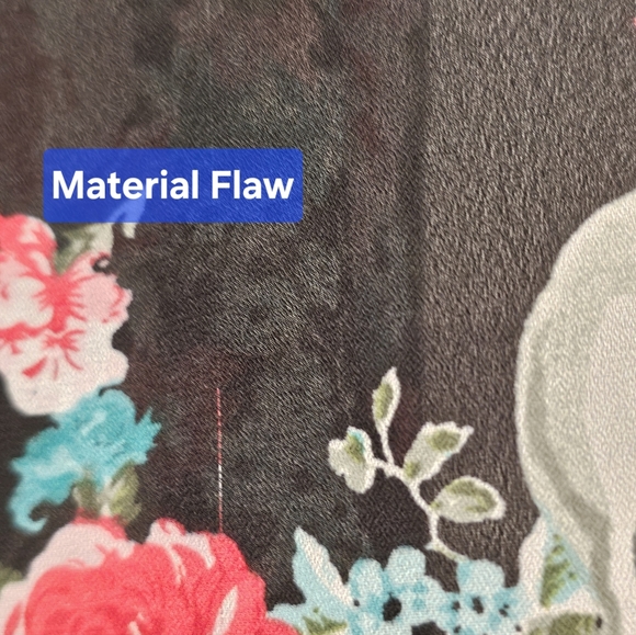 Hot Topic Floral Skull Print Hi-Lo Kimono Cardigan, EUC, Size X-Large - Picture 5 of 9